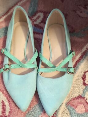 Women’s Mint Pointed Toe Mary Jane Flats